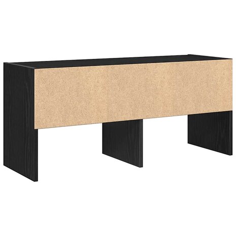 Schoenenrek stapelbaar 89,5x30x40 cm zwart eikenkleurig 6