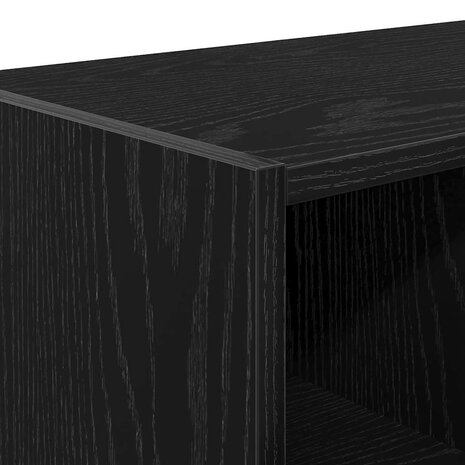 Schoenenrek stapelbaar 89,5x30x40 cm zwart eikenkleurig 7