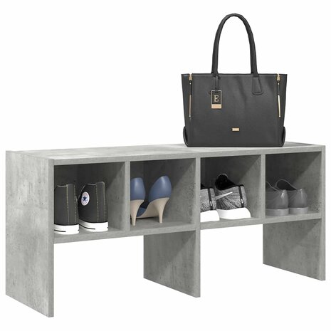 Schoenenrek stapelbaar 89,5x30x40 cm betongrijs 1