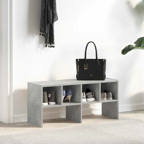 Schoenenrek stapelbaar 89,5x30x40 cm betongrijs 3