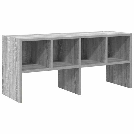 Schoenenrek stapelbaar 89,5x30x40 cm grijs sonoma eikenkleurig 2