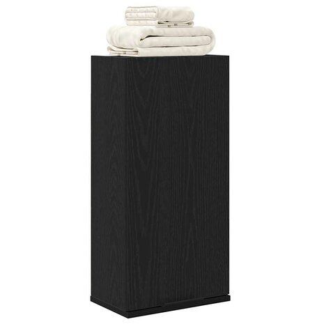 Wandkast zwart eiken 32x20x67 cm bewerkt hout 4