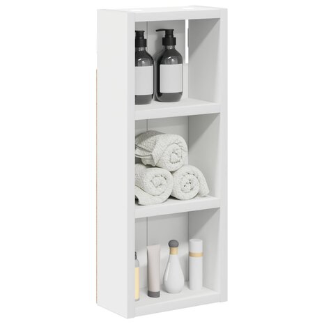 Badkamerwandkast Wit 20 x 10 x 50 cm Geconstrueerd hout 3