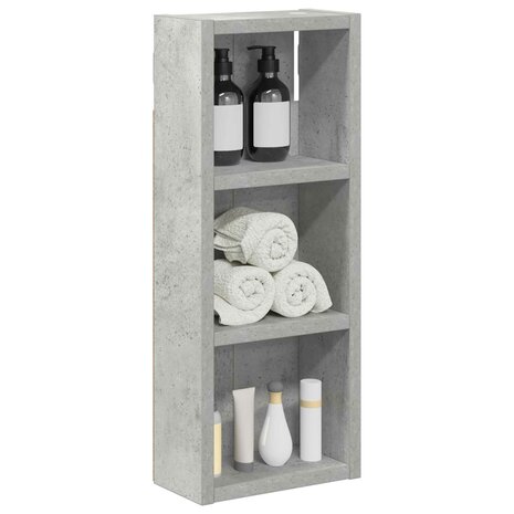 Badkamerwandkast Beton Grijs 20 x 10 x 50 cm 3