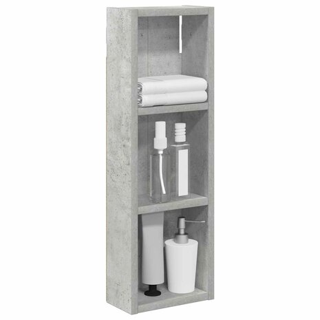 Badkamerwandkast Beton Grijs 20 x 10 x 60,5 cm 3