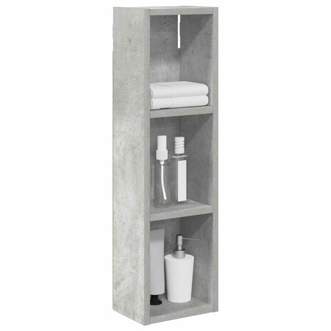 Badkamerwandkast Beton Grijs 20 x 14 x 70 cm 3