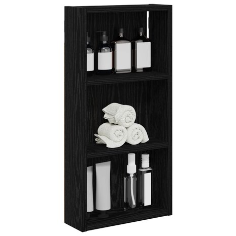 Badkamerwandkast Zwarte Eik 30 x 10 x 60,5 cm 3