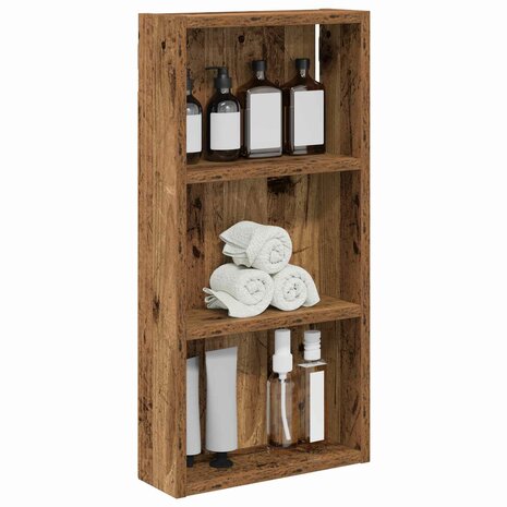 Badkamerwandkast Oudhout 30 x 10 x 60,5 cm Geconstrueerd hout 3