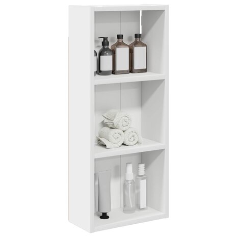 Badkamerwandkast Wit 30 x 14 x 70 cm Geconstrueerd hout 3