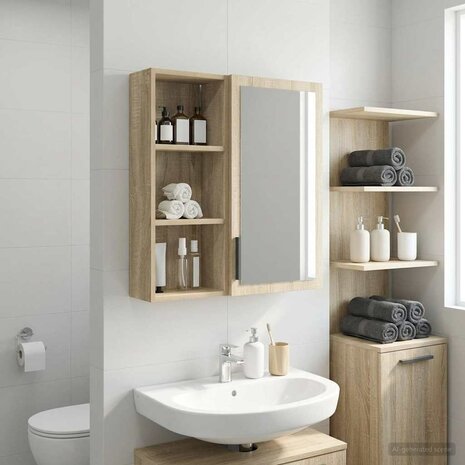 Badkamerwandkast Sonoma Eiken 30 x 14 x 70 cm 1