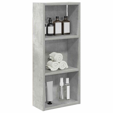 Badkamerwandkast Beton Grijs 30 x 14 x 70 cm 3