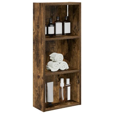 Badkamerwandkast Gerookte Eik 30 x 14 x 70 cm 3