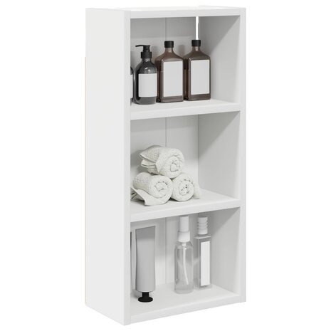 Badkamerwandkast Wit 30 x 16 x 62,5 cm Geconstrueerd hout 3