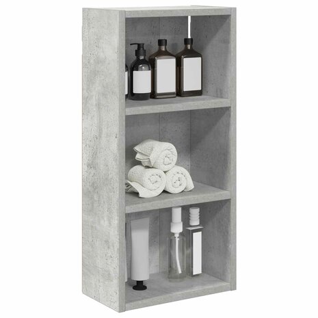 Badkamerwandkast Beton Grijs 30 x 16 x 62,5 cm 3