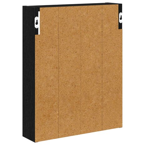 Badkamerwandkast Zwarte Eik 40 x 10 x 50 cm Geconstrueerd hout 8