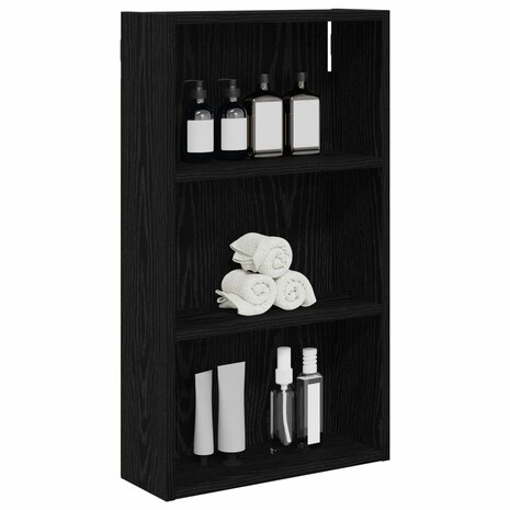 Badkamerwandkast Zwarte Eik 40 x 14 x 70 cm Geconstrueerd hout 3