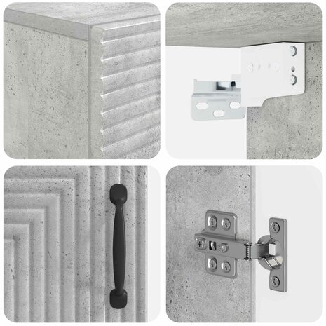 Badkamerwandkast HAARLEM Betongrijs 30 x 31 x 59 cm 7