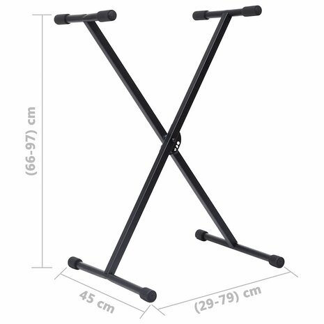 Keyboardstandaard en -kruk zwart 9