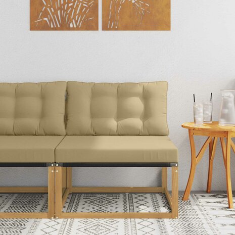Buiten Midden Sofa met kussen Wit 79 x 83 x 73 cm staal 1