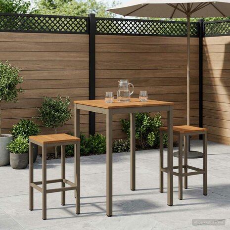 Tuin Bartafel Natuurlijk en Koffie 70 x 68,5 x 105 cm 1