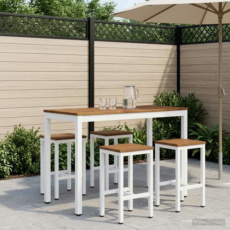 Tuin Bartafel Natuurlijk en Wit 108,5 x 55 x 105 cm 1