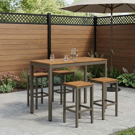 Tuin Bartafel Natuurlijk en Koffie 108,5 x 55 x 105 cm 1