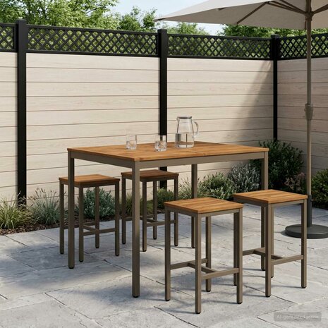Tuin Bartafel Natuurlijk en Koffie 110 x 108,5 x 105 cm 1