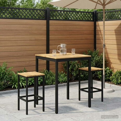Tuin Bartafel Wit en zwart 80 x 80,5 x 105 cm 1