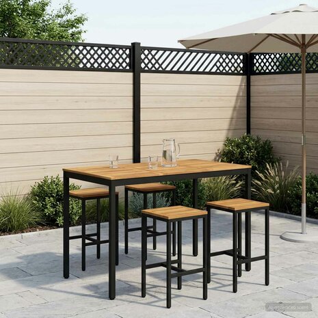Tuin Bartafel Wit en zwart 147 x 88,5 x 105 cm 1