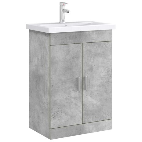 Wastafelkast Betongrijs 56 x 37,5 x 81 cm 3
