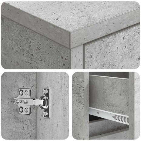 Wastafelmeubel Betongrijs 35 x 20 x 81 cm 6