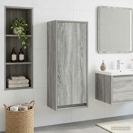 Wastafelmeubel Grijs Sonoma 35 x 20 x 81 cm 1