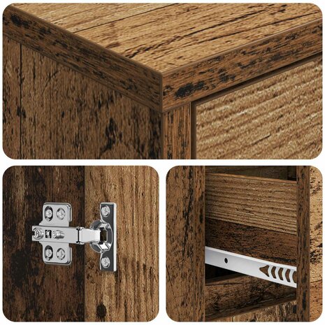 Wastafelmeubel Oud hout 35 x 20 x 81 cm 6