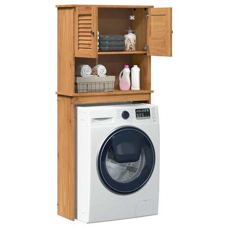 Wasmachinekast VIGO Bruin en Honingbruin 72,5 x 27 x 161 cm 3