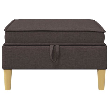 Hocker met Opslag Donkerbruin Stof 4