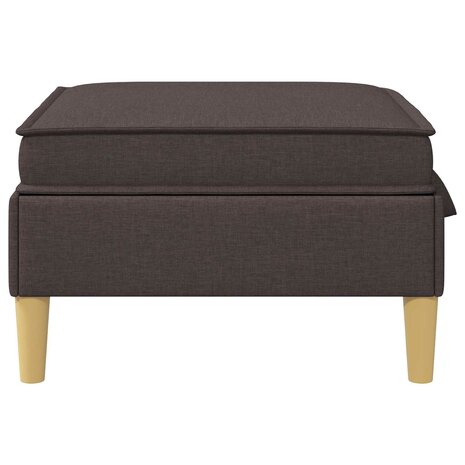 Hocker met Opslag Donkerbruin Stof 5
