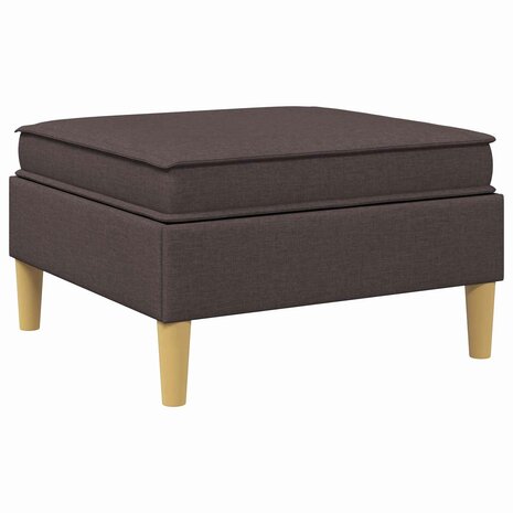 Hocker met Opslag Donkerbruin Stof 6