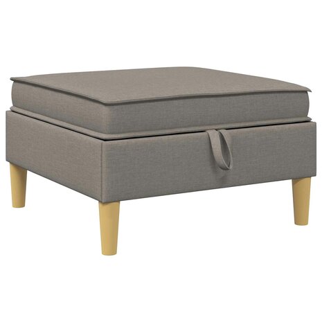 Hocker met Opslag Taupe 70 x 70 x 40 cm Stof 2