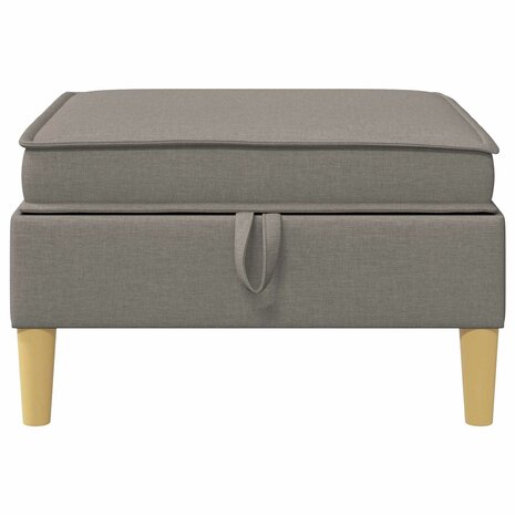 Hocker met Opslag Taupe 70 x 70 x 40 cm Stof 4