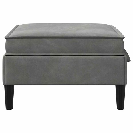 Hocker met Opslag Donkergrijs Fluweel 5