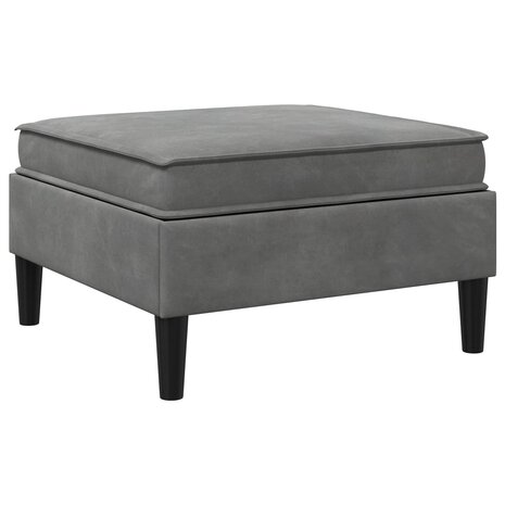 Hocker met Opslag Donkergrijs Fluweel 6