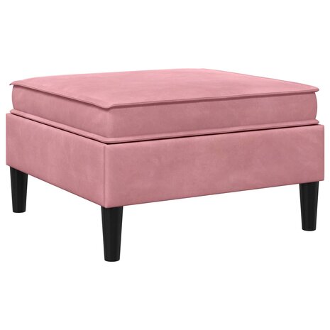 Hocker met Opslag Roze Fluweel 6