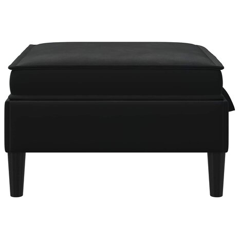 Hocker met Opslag Zwart Fluweel 5