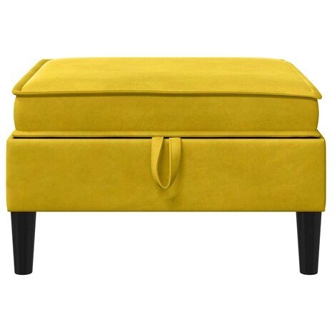 Hocker met Opslag Geel Fluweel 4