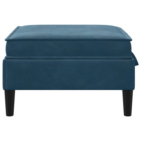 Hocker met Opslag Blauw Fluweel 5
