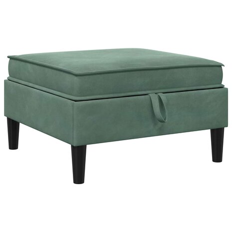Hocker met Opslag Zeegroen Fluweel 2