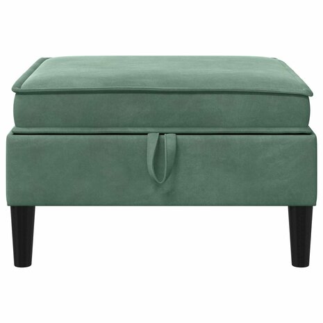 Hocker met Opslag Zeegroen Fluweel 4