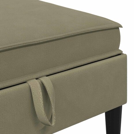 Hocker met Opslag Kaki Fluweel 7