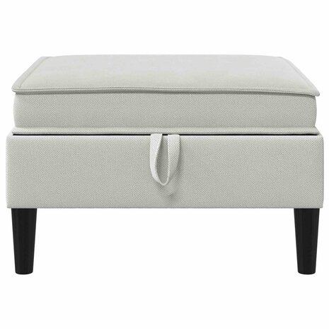 Hocker met Opslag Lichtgrijs Fluweel 4