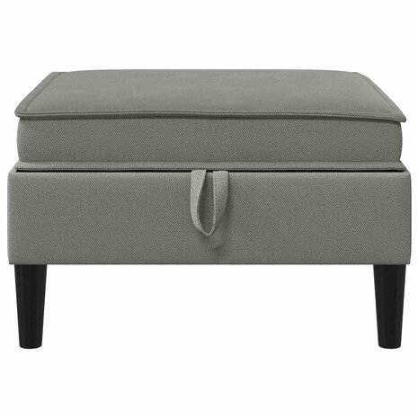 Hocker met Opslag Donkergrijs Fluweel 4